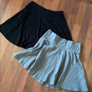 Black and Gray Skater Skirts